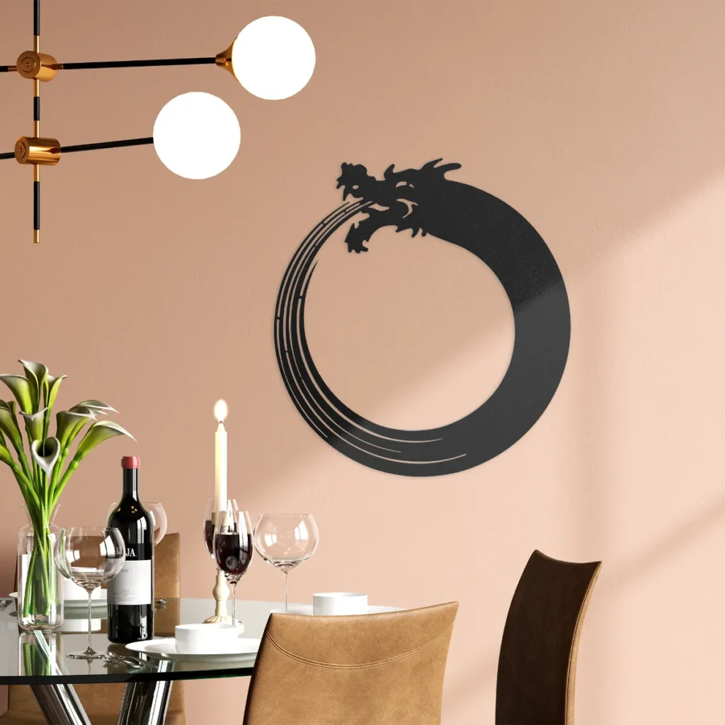Ouroboros metal wall art