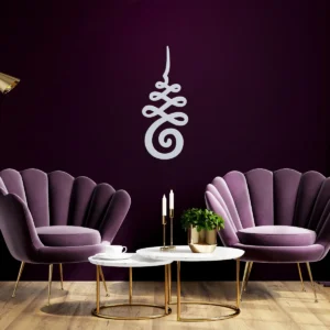 Unalome metal wall art