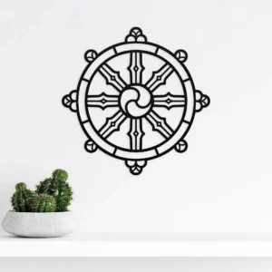 Dharmachakra metal wall art