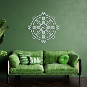 Dharmachakra metal wall art